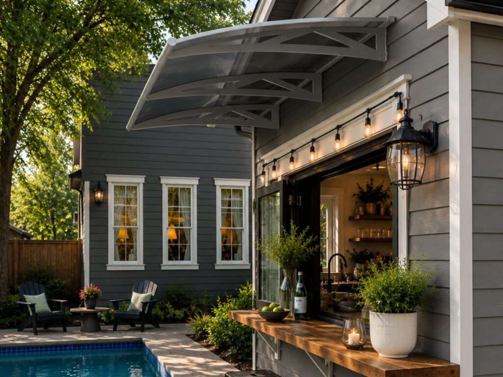 Outdoor Bar Window Awning DIAMOND EnvyAwnings